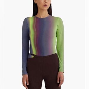Paloma Wool Multicolor Long Sleeve Top - Green, Blue, Purple
